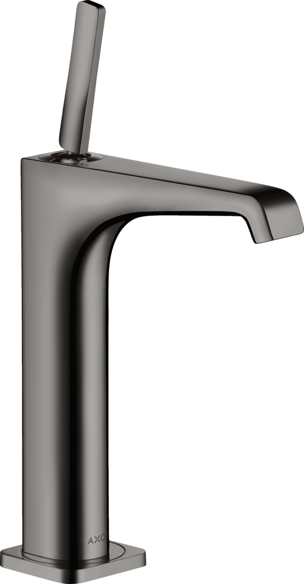 HANSGROHE AXOR Citterio E jednopáková umyvadlová baterie 190 s kolíkovou rukojetí pro umyvadla na desku s výsuvným odpadem #36103330 - leštěný černý chrom