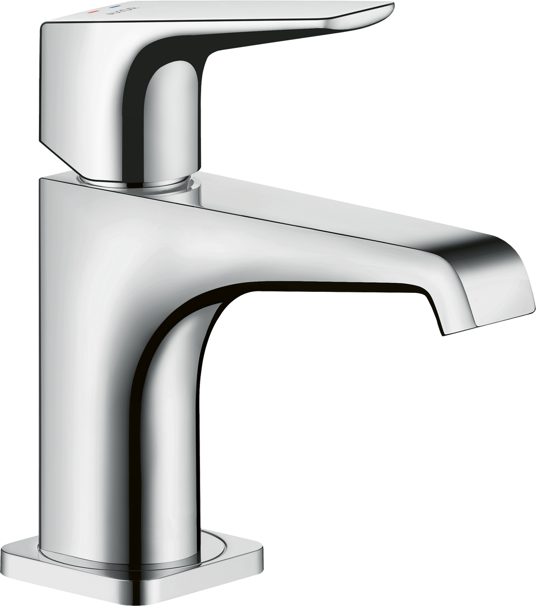 HANSGROHE AXOR Citterio E Páková umyvadlová baterie 90 s páčkovou rukojetí, pro umývátka, s odtokovou soupravou #36112000 - chrom