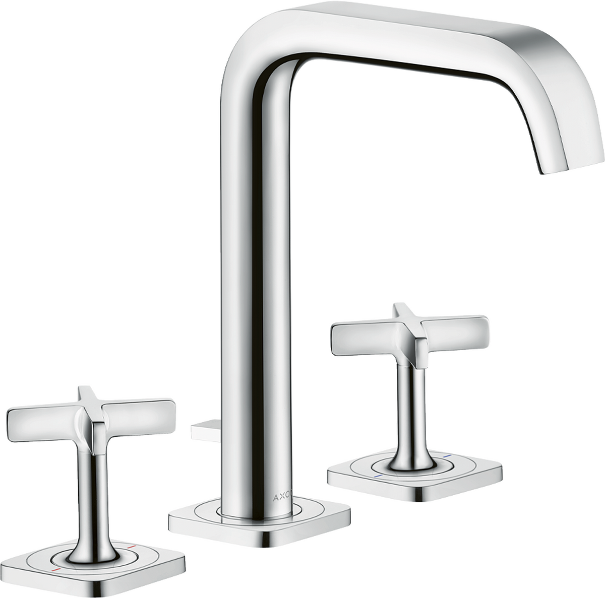 HANSGROHE AXOR Citterio E 3otvorová umyvadlová baterie 170 s rozetami a odtokovou soupravou s táhlem #36108000 - chrom