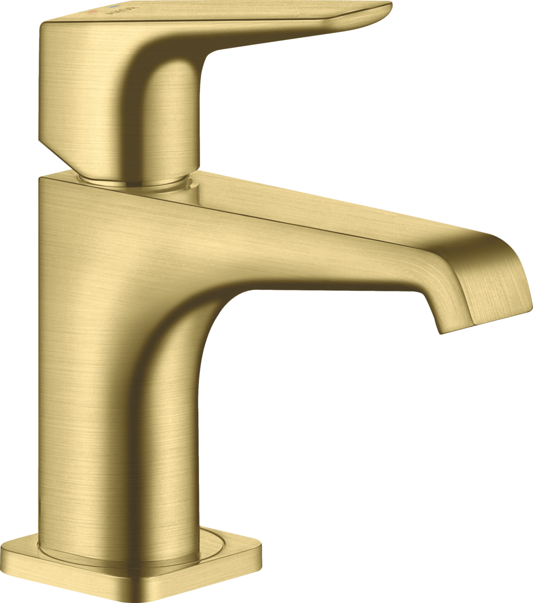 HANSGROHE AXOR Citterio E jednopáková umyvadlová baterie 90 s pákovou rukojetí pro umyvadlo s výsuvným odpadem #36112950 - kartáčovaná mosaz