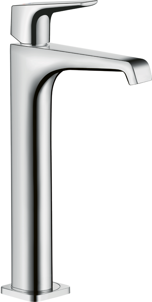 HANSGROHE AXOR Citterio E Páková baterie 250 s páčkovou rukojetí, pro umyvadlové mísy, s odtokovou soupravou #36113000 - chrom