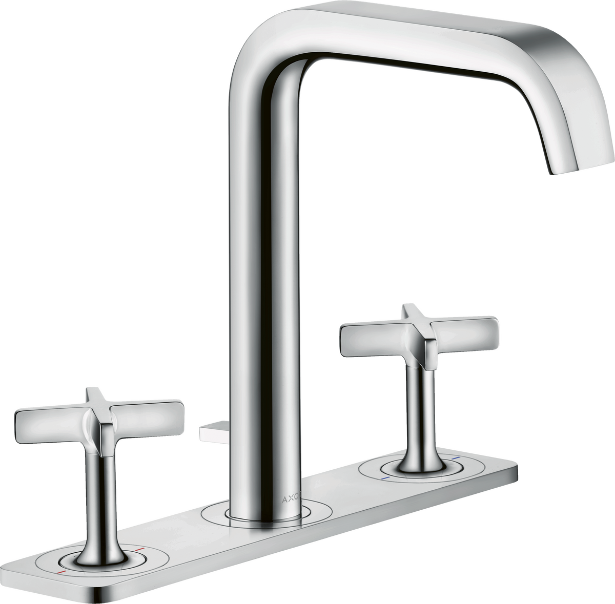 HANSGROHE AXOR Citterio E 3otvorová umyvadlová baterie 170 s deskou a výsuvným odpadem #36116800 - nerezová ocel Optic