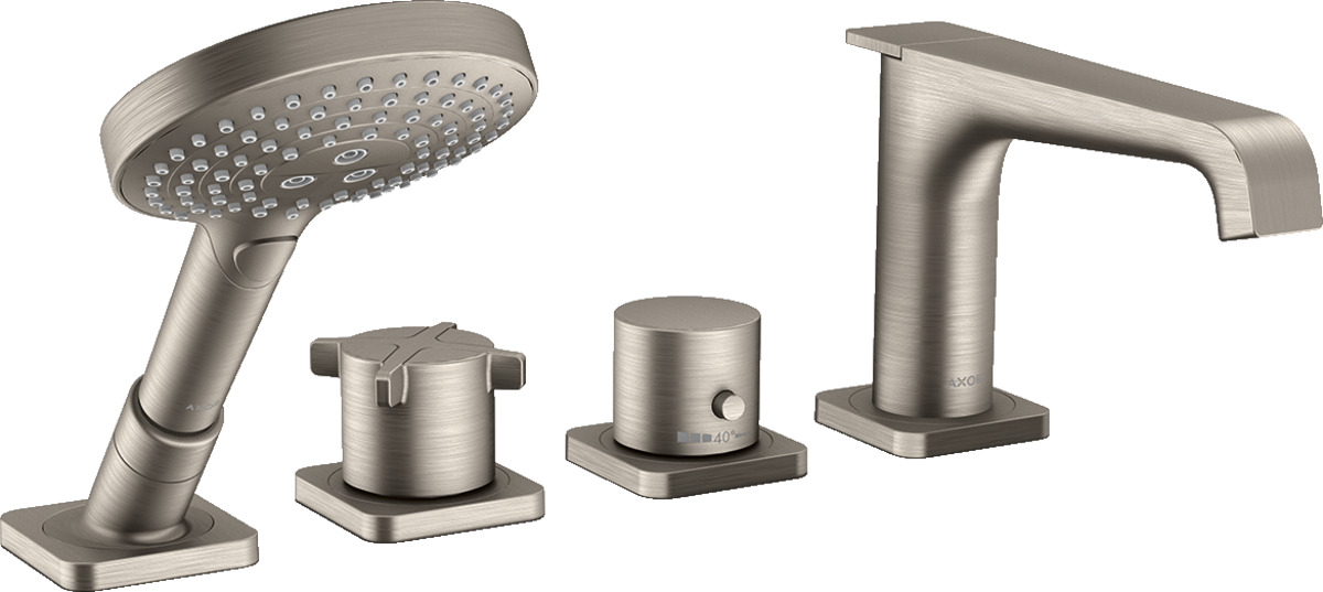 HANSGROHE AXOR Citterio E 4-otvorová vanová okrajová baterie s termostatem #36411800 - nerezová ocel Optic