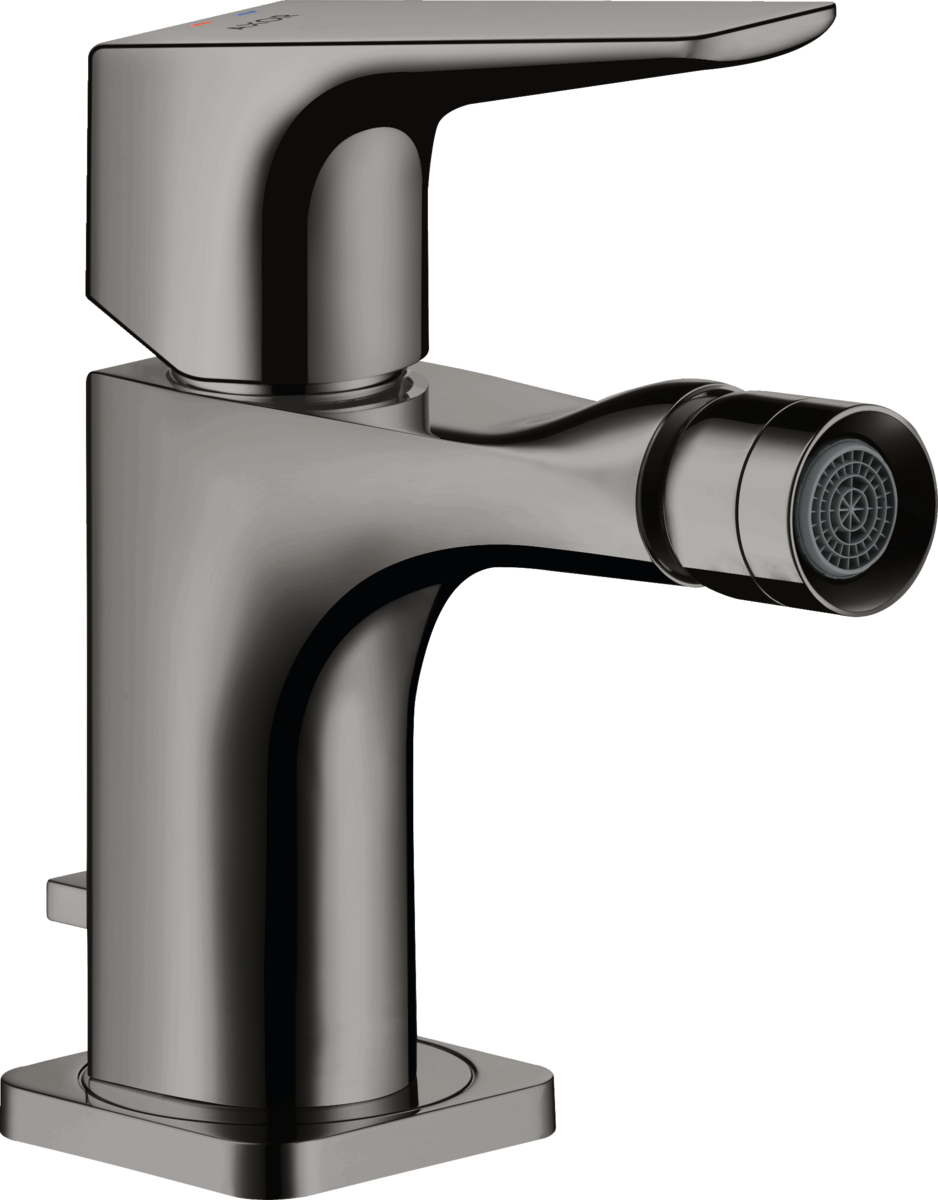 HANSGROHE Jednopáková bidetová baterie AXOR Citterio E s pákovou rukojetí a výsuvným odpadem #36121330 - Leštěný černý chrom