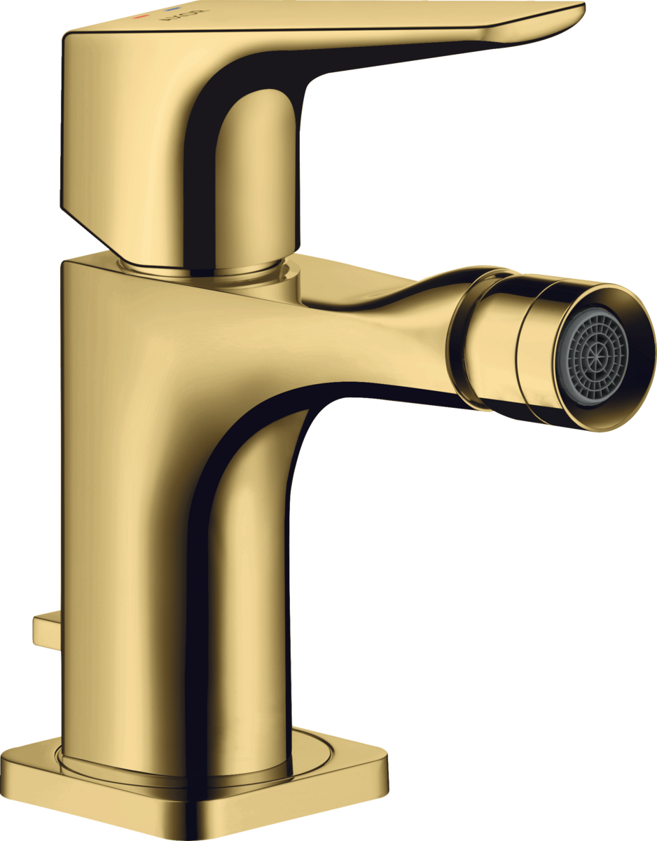 HANSGROHE Jednopáková bidetová baterie AXOR Citterio E s pákovou rukojetí a výsuvným odpadem #36121990 - Polished Gold Optic