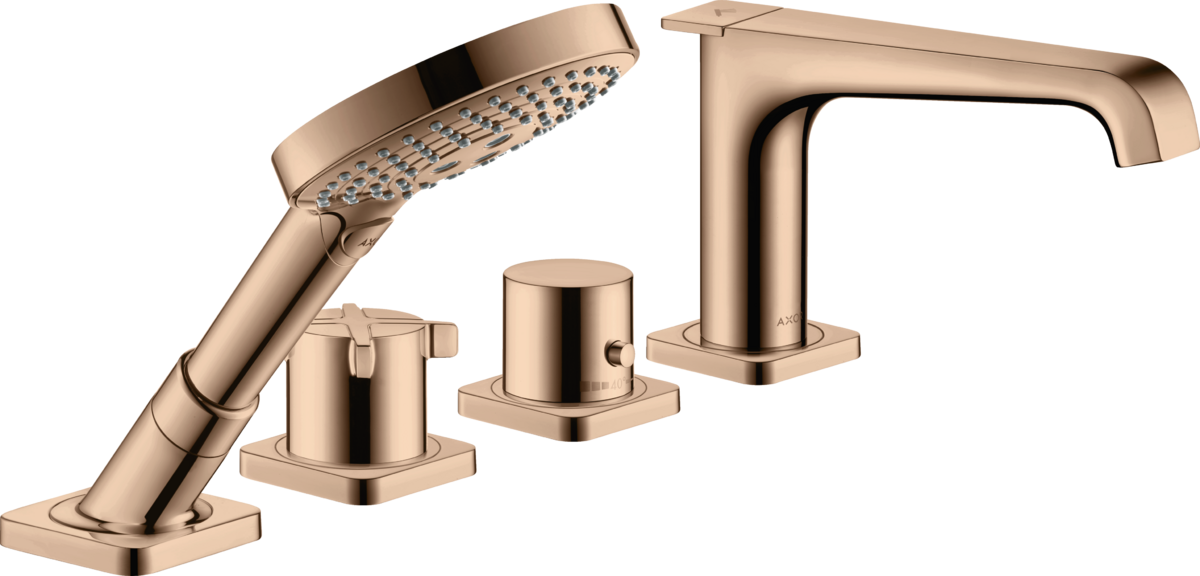 HANSGROHE AXOR Citterio E 4-otvorová baterie s termostatem #36410300 - Leštěné červené zlato
