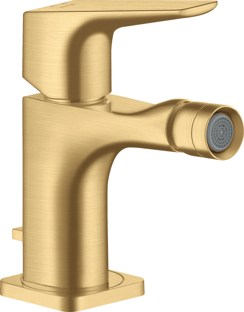 HANSGROHE Jednopáková bidetová baterie AXOR Citterio E s pákovou rukojetí a výsuvným odpadem #36121250 - Brushed Gold Optic
