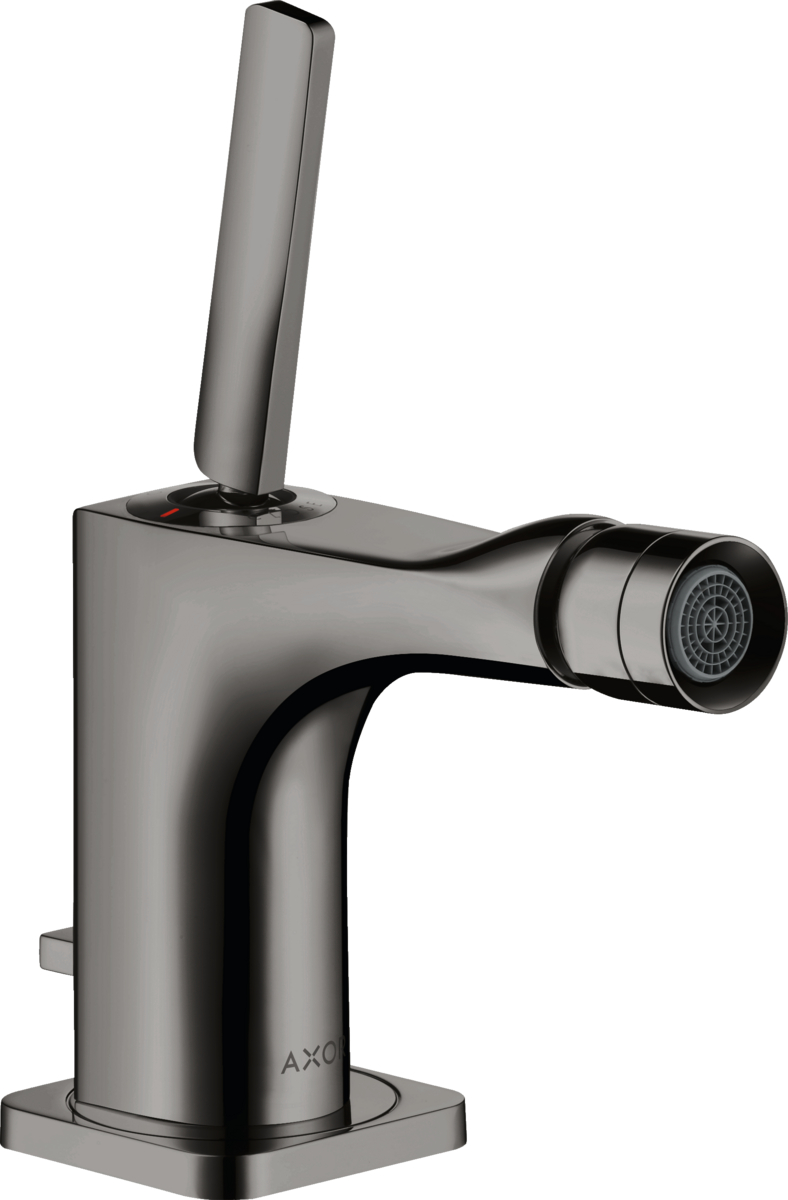 HANSGROHE Jednopáková bidetová baterie AXOR Citterio E s vytahovací rukojetí a výsuvným odpadem #36120330 - Leštěný černý chrom