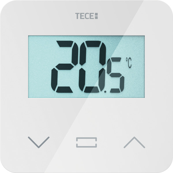 TECE TECEfloor room control unit, temperature, LCD display, white #77420051
