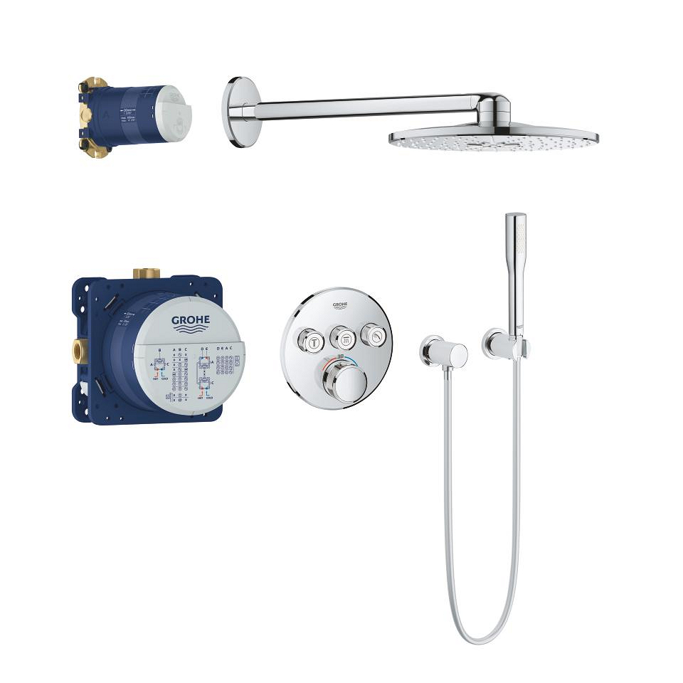 GROHE Grohtherm SmartControl Sprchový systém s hlavovou sprchou Rainshower SmartActive 310 Chrom #34705000