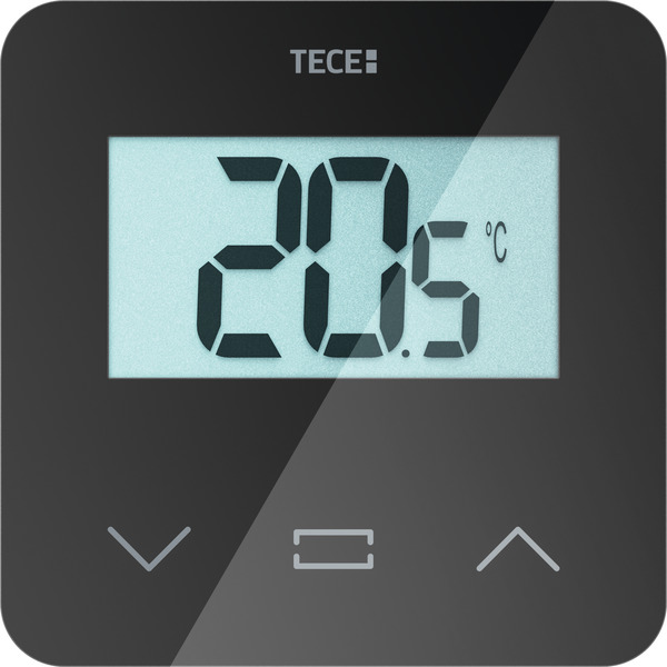 TECE TECEfloor room control unit, temperature, LCD display, black #77420052