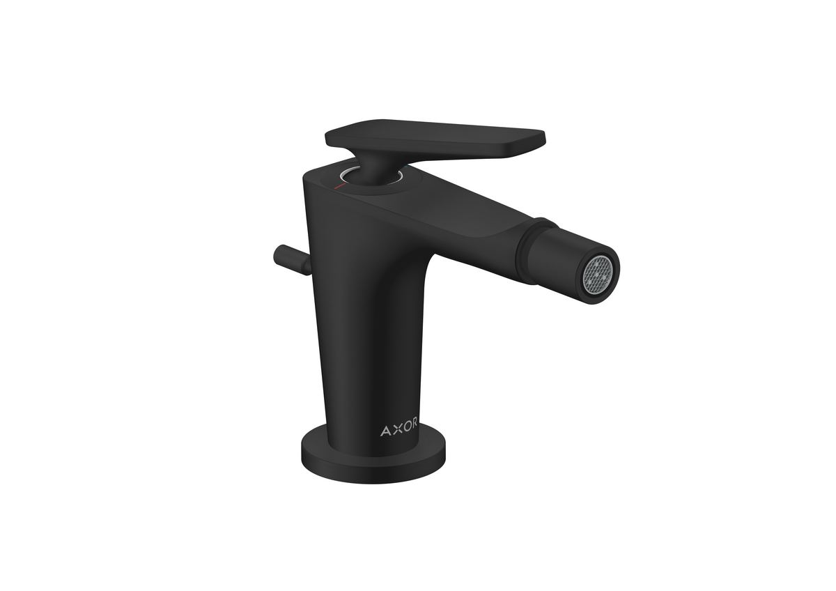 HANSGROHE AXOR Citterio C Páková bidetová baterie s odtokovou soupravou s táhlem #49210670 - matná černá