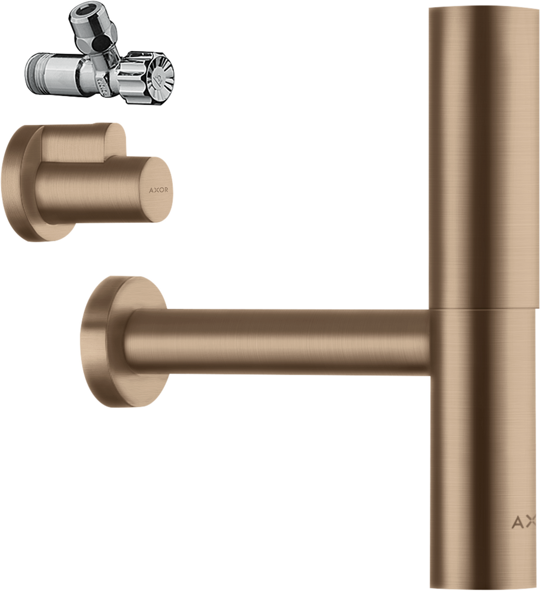 HANSGROHE Flowstar #51304310 - Sada sifonů v designu kartáčovaného červeného zlata