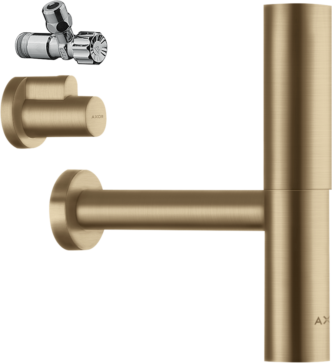 HANSGROHE Designová sifonová sada Flowstar #51304140 - kartáčovaný bronz