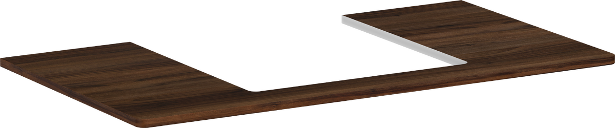 HANSGROHE Xelu Q Deska 980/550 s výřezem uprostřed, pro zápustné umyvadlo 500/480 #54095630 - tmavý ořech