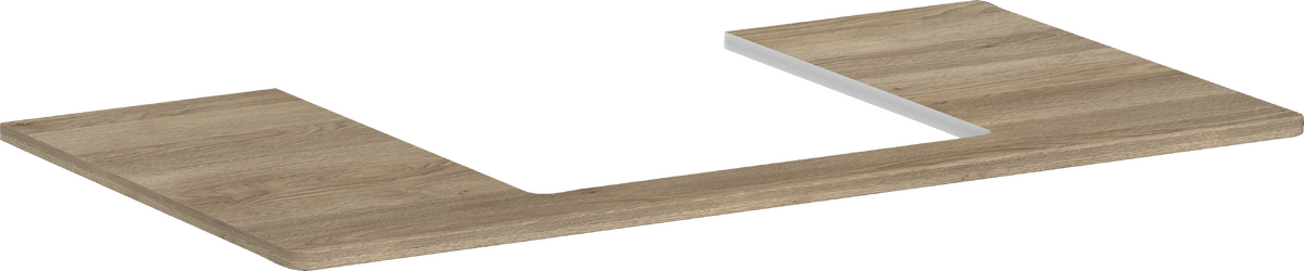 HANSGROHE Xelu Q Deska 980/550 s výřezem uprostřed, pro zápustné umyvadlo 500/480 #54095230 - přírodní dub