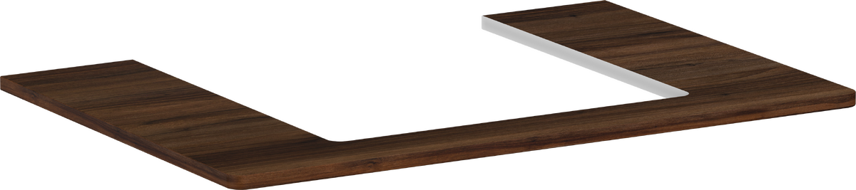 HANSGROHE Xelu Q Deska 780/550 s výřezem uprostřed pro zápustné umyvadlo 500/480 #54094630 - tmavý ořech