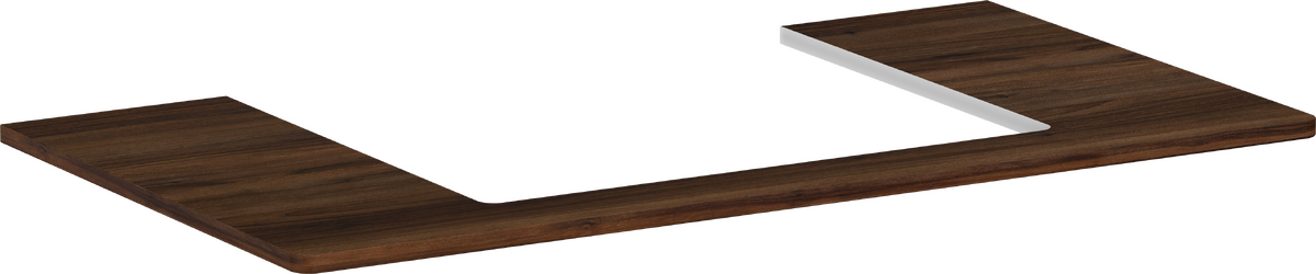 HANSGROHE Xelu Q Deska 980/550 s výřezem uprostřed pro zápustné umyvadlo 600/480 #54110630 - tmavý ořech