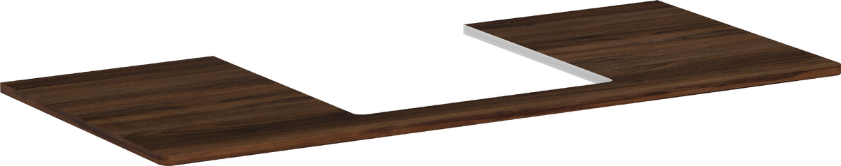 HANSGROHE Xelu Q Deska 1180/550 s výřezem uprostřed pro zápustné umyvadlo na desku 500/480 #54096630 - tmavý ořech