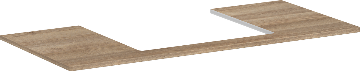 HANSGROHE Xelu Q Deska 1180/550 s výřezem uprostřed pro zápustné umyvadlo 600/480 #54111230 - přírodní dub