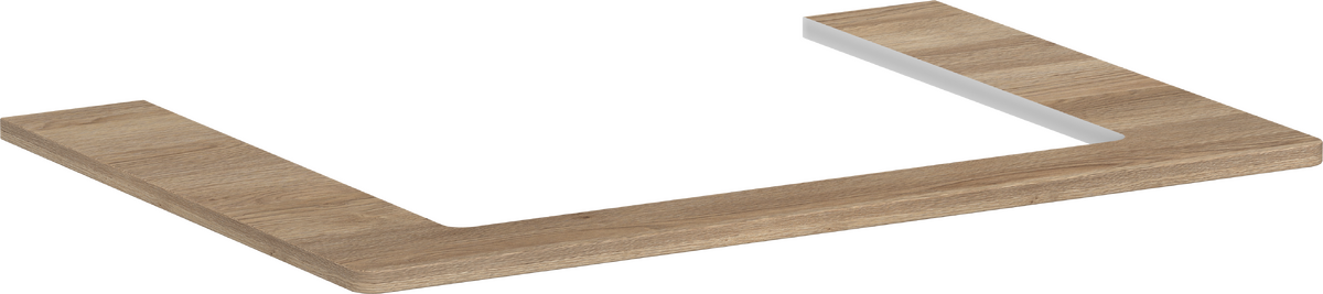 HANSGROHE Xelu Q Deska 780/550 s výřezem uprostřed pro zápustné umyvadlo 600/480 #54109230 - přírodní dub