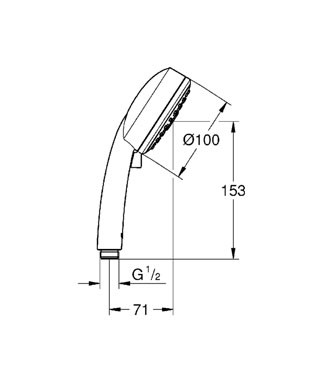 GROHE Tempesta Cosmopolitan 100 Ruční sprcha 3 proudy Chrom #27572001