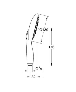GROHE Power&Soul 130 Ruční sprcha 4+ proudy Chrom #27672000