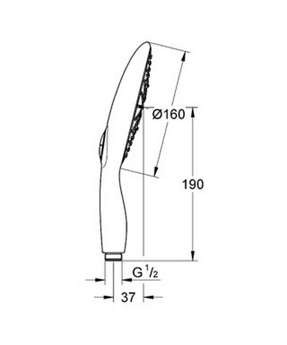 GROHE Power&Soul 160 Ruční sprcha 4+ proudy Chrom #27675000