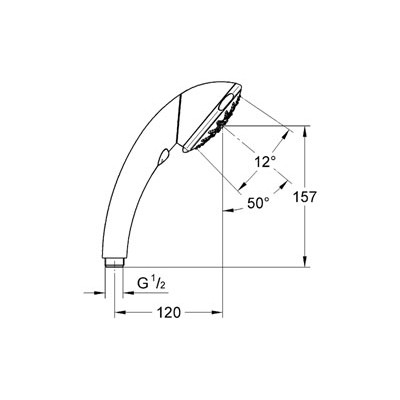 GROHE Movario 100 Five Ruční sprcha 5 proudů Chrom #28393000