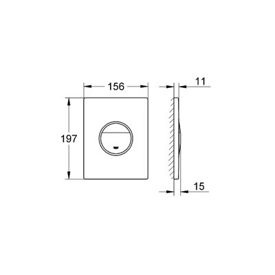 GROHE Ondus Splachovací tlačítko Chrom #38766000