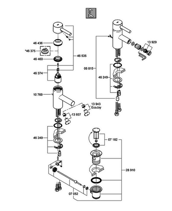 GROHE Essence Páková umyvadlová baterie DN 15, velikost S Chrom #33532000