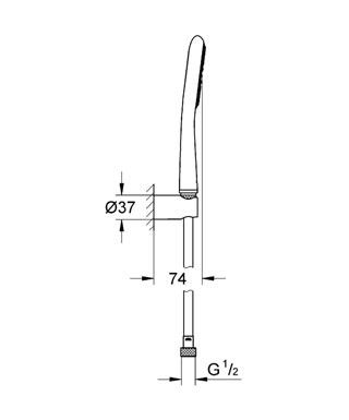 GROHE Rainshower Icon 100 Set s držákem na stěnu 1 proud Chrom #27383000