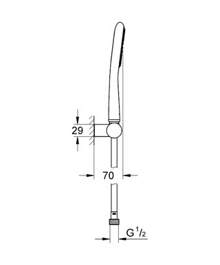 GROHE Rainshower Icon 100 Set s držákem na stěnu 1 proud Chrom #27381000