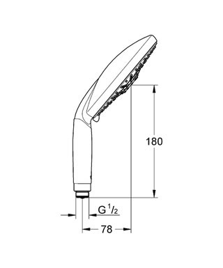 GROHE Rainshower Classic 160 Ruční sprcha 4 proudy Chrom #28765000
