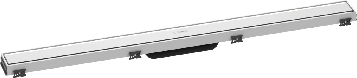 HANSGROHE RainDrain Match prefabrikovaná sada sprchového žlabu 900 s výškově nastavitelným rámem #56040450 - Bílá