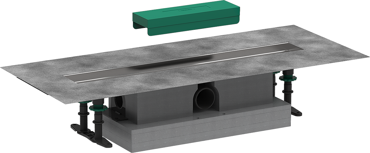 HANSGROHE uBox universal Úplná sada pro standardní instalaci - 600 pro vrchní sady sprchových žlabů #56022180