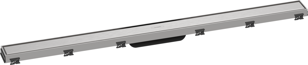 HANSGROHE RainDrain Match Vrchní sada sprchového žlabu 1000 s výškově stavitelným rámem #56041800 - kartáčovaná nerezová ocel