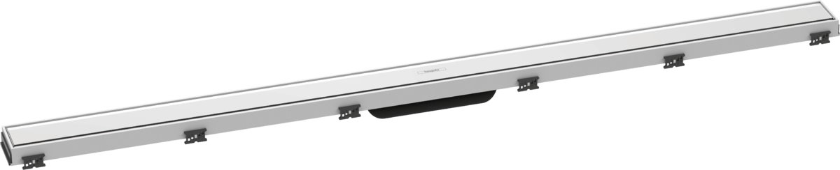 HANSGROHE RainDrain Match prefabrikovaná sada sprchového žlabu 1200 s výškově nastavitelným rámem #56042450 - Bílá
