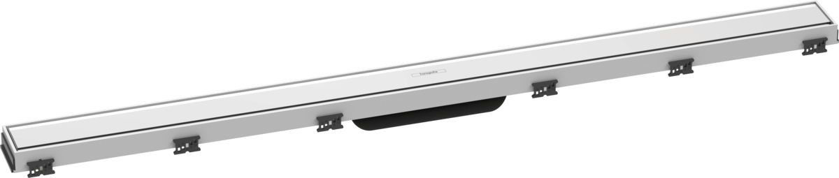 HANSGROHE RainDrain Match prefabrikovaná sada sprchového žlabu 1000 s výškově nastavitelným rámem #56041450 - Bílá
