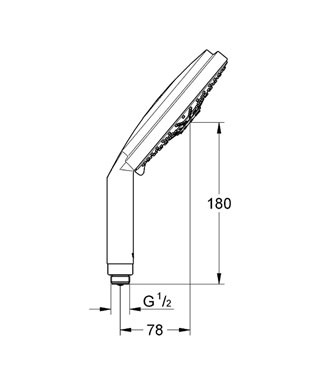 GROHE Rainshower Cosmopolitan 160 Ruční sprcha 4 proudy Chrom #28756000