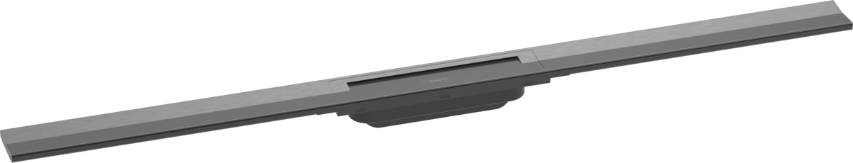 HANSGROHE RainDrain Flex Vrchní sada sprchového žlabu 1000, zkracovatelného, pro instalaci volně na plochu #56046340 - kartáčovaný černý chrom