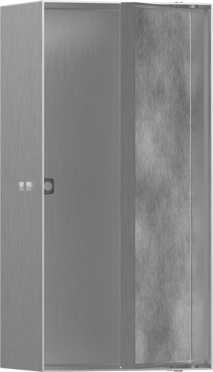HANSGROHE XtraStoris Rock Stěnový výklenek s možností obkladu dvířek 300/150/100 #56082800 - kartáčovaná nerezová ocel