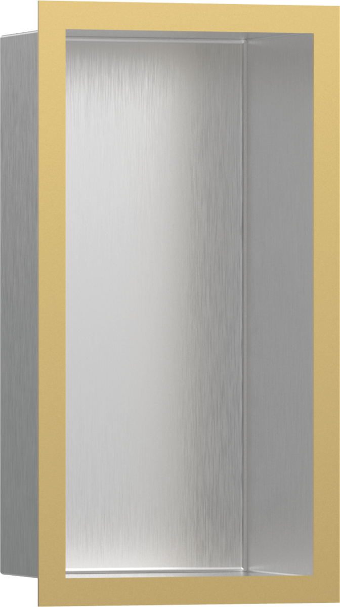 HANSGROHE XtraStoris Individual Stěnový výklenek kartáčovaná nerezová ocel, s designovým rámem300/150/100 #56094990 - kartáčovaná nerezová ocel
