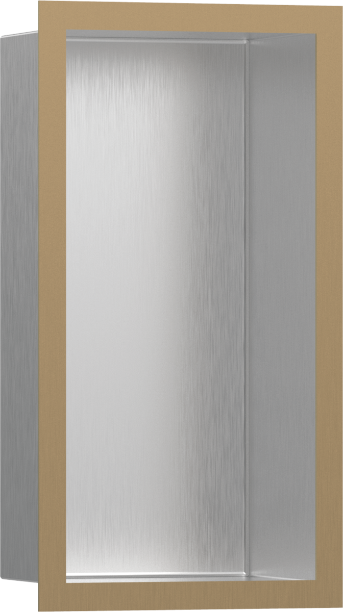 HANSGROHE XtraStoris Individual Stěnový výklenek kartáčovaná nerezová ocel, s designovým rámem300/150/100 #56094140 - kartáčovaná nerezová ocel