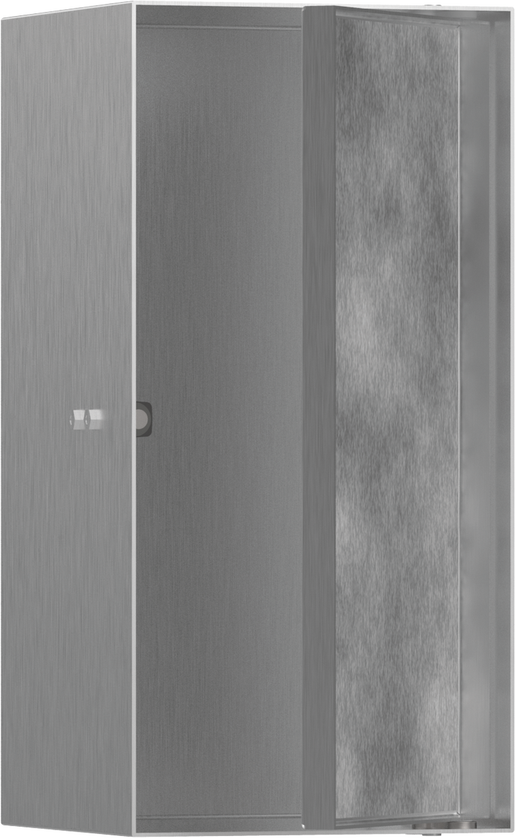 HANSGROHE XtraStoris Rock Stěnový výklenek s možností obkladu dvířek 300/150/140 #56088800 - kartáčovaná nerezová ocel