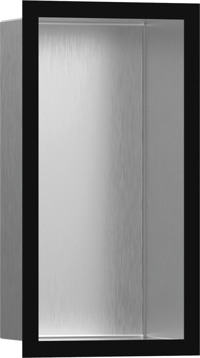 HANSGROHE XtraStoris Individual Stěnový výklenek kartáčovaná nerezová ocel, s designovým rámem300/150/100 #56094670 - kartáčovaná nerezová ocel