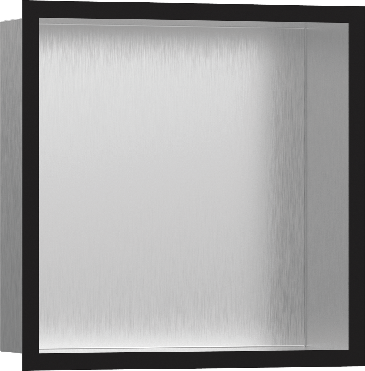 HANSGROHE XtraStoris Individual Stěnový výklenek kartáčovaná nerezová ocel, s designovým rámem 300/300/100 #56097670 - kartáčovaná nerezová ocel