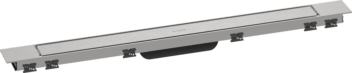 HANSGROHE RainDrain Match Plus Vrchní sada sprchového žlabu 800 s výškově stavitelným rámem #56215800 - kartáčovaná nerezová ocel