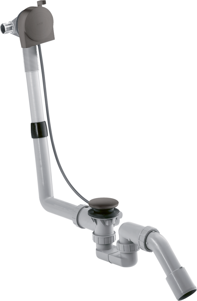 HANSGROHE Úplná sada pro vanový výtok s odtokovou a přepadovou soupravou pro normální vany #58307340 - kartáčovaný černý chrom