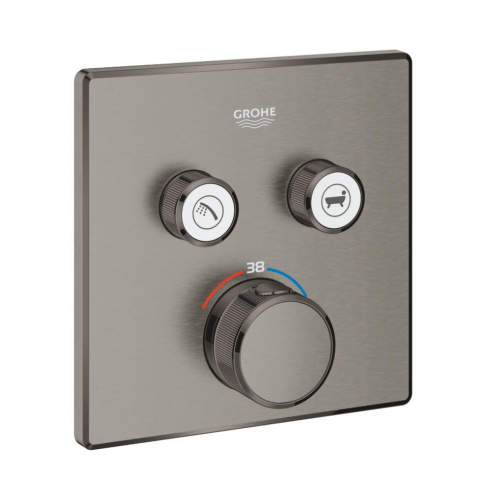 GROHE Grohtherm SmartControl Termostat pro podomítkovou instalaci s 2 ventily kartáčovaný Hard Graphite 29124AL0